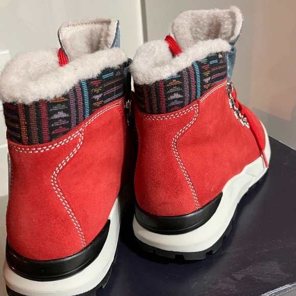 Bottes d'hiver Olang avec crampons pivotants - Rouges - Taille 8 US - Picture 2 of 5